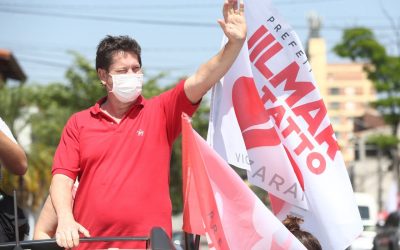 Leia os melhores momentos do primeiro discurso de campanha de #JilmarTattoPrefeito