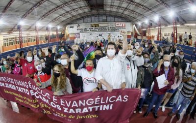 Jilmar Tatto recebe apoio de evangélicos em SP: “Temos que votar em quem tem história no combate à fome”